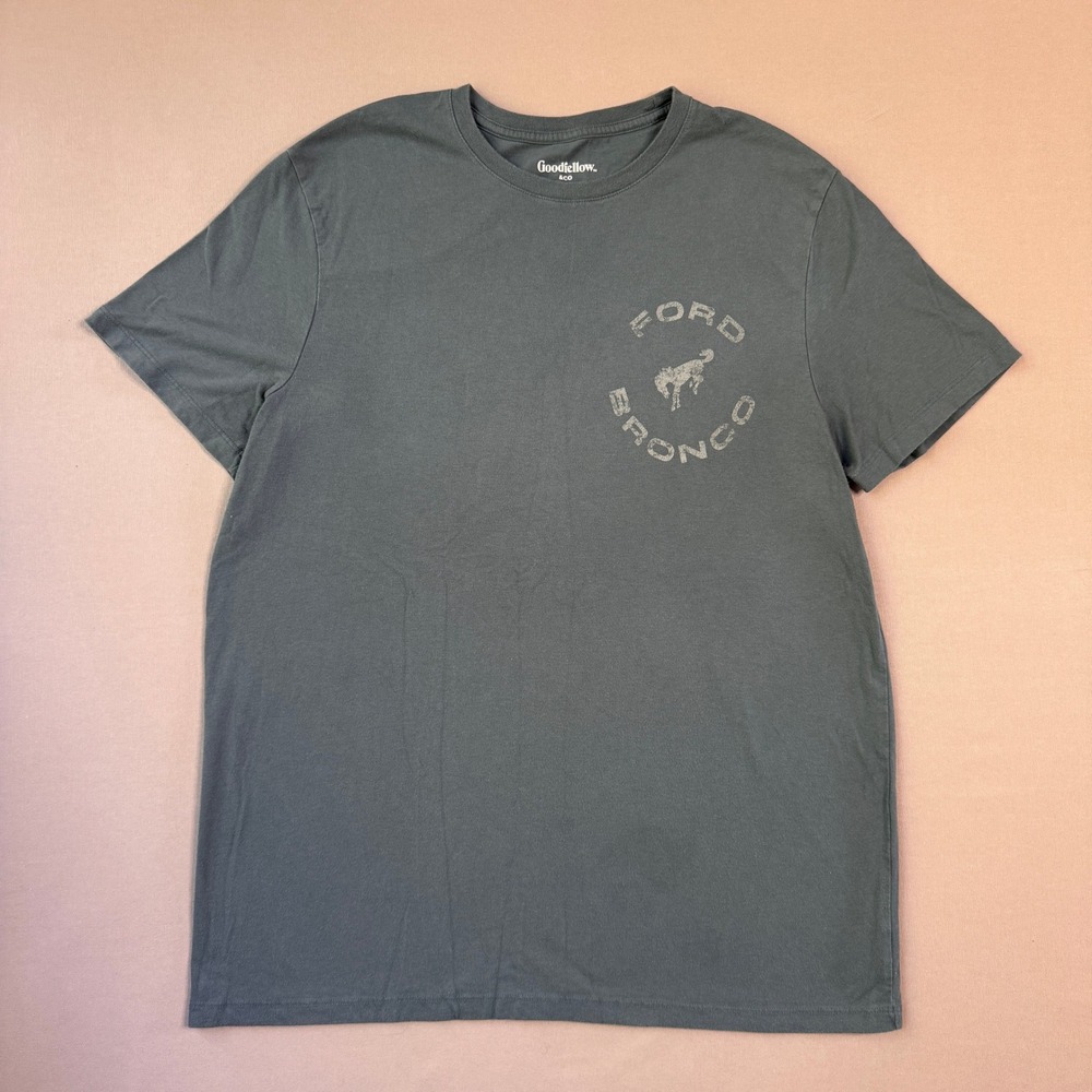 Goodfellow Ford Bronco Graphic T-Shirt Gray Mens Large Vintage Style 4x4 Truck